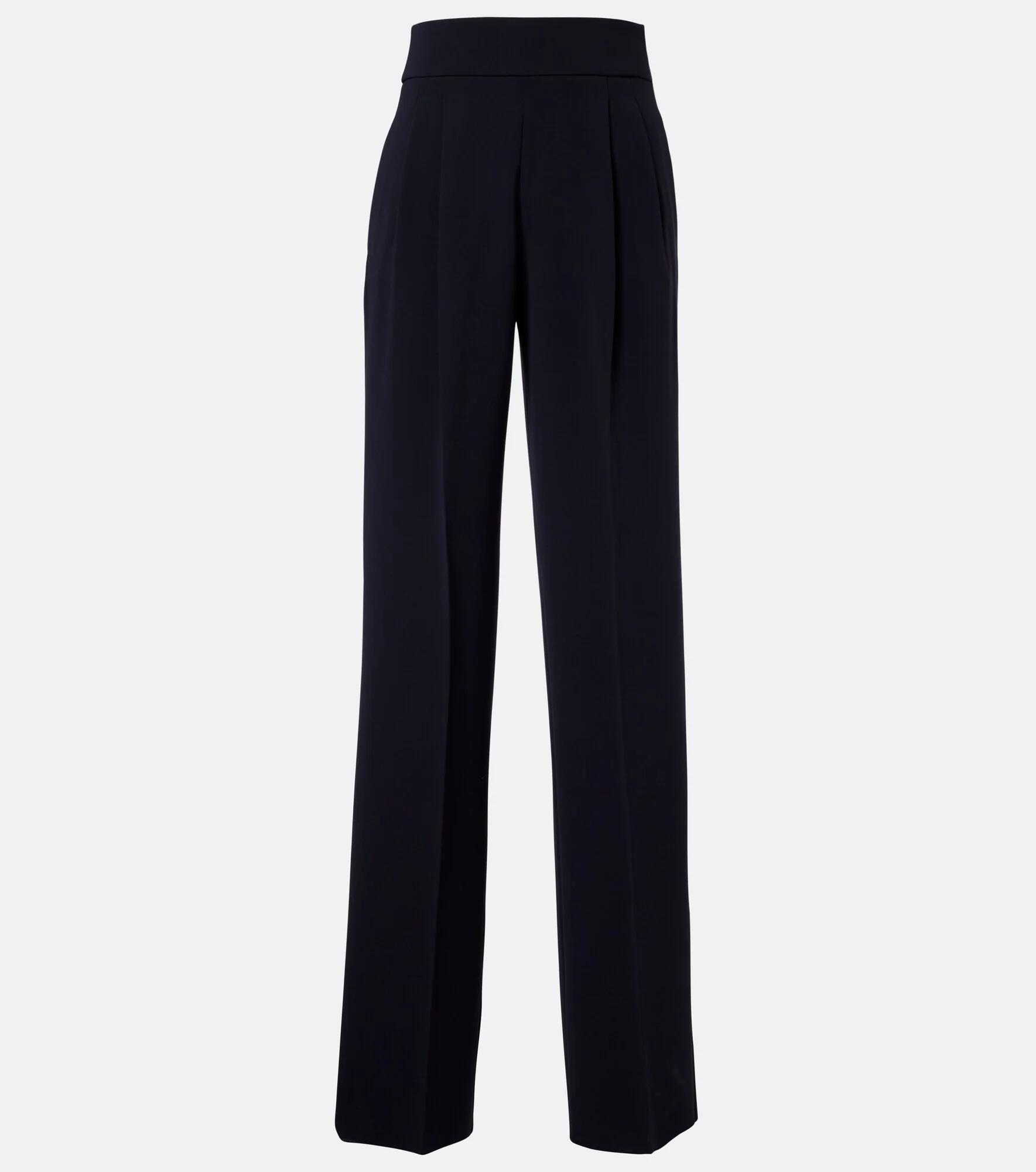 Pleated cady straight pants - 1