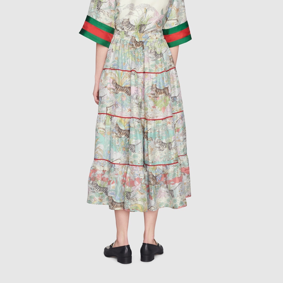 Gucci Tiger silk skirt - 4