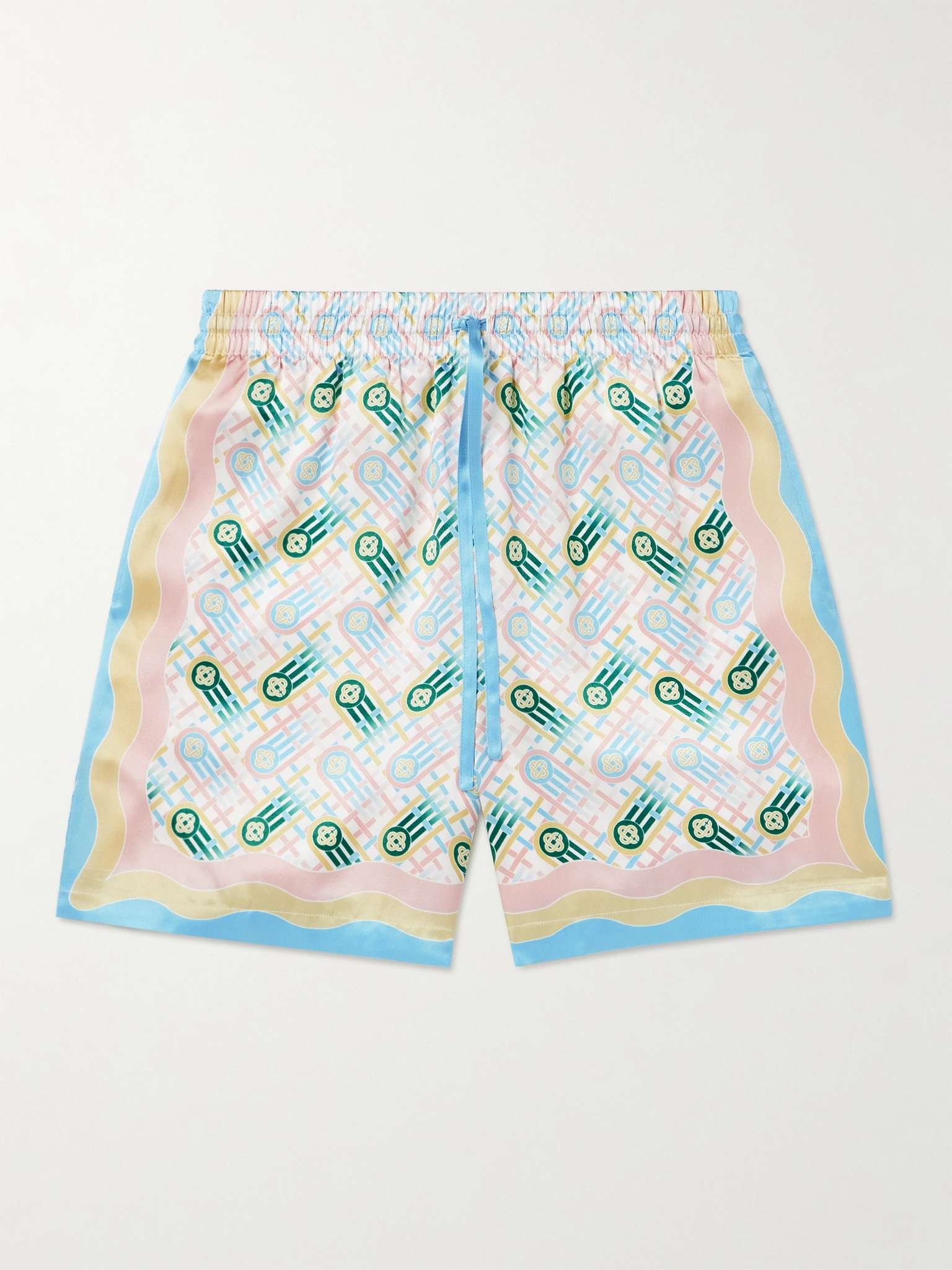 Ping Pong Straight-Leg Printed Silk Shorts - 1