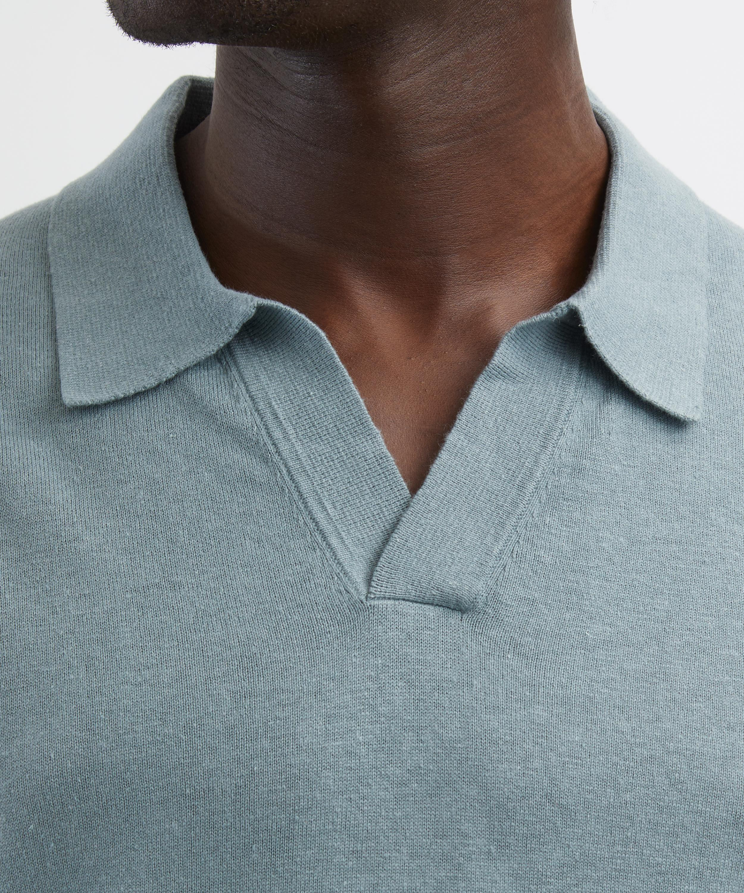 Leif Cotton Linen Polo Shirt - 5