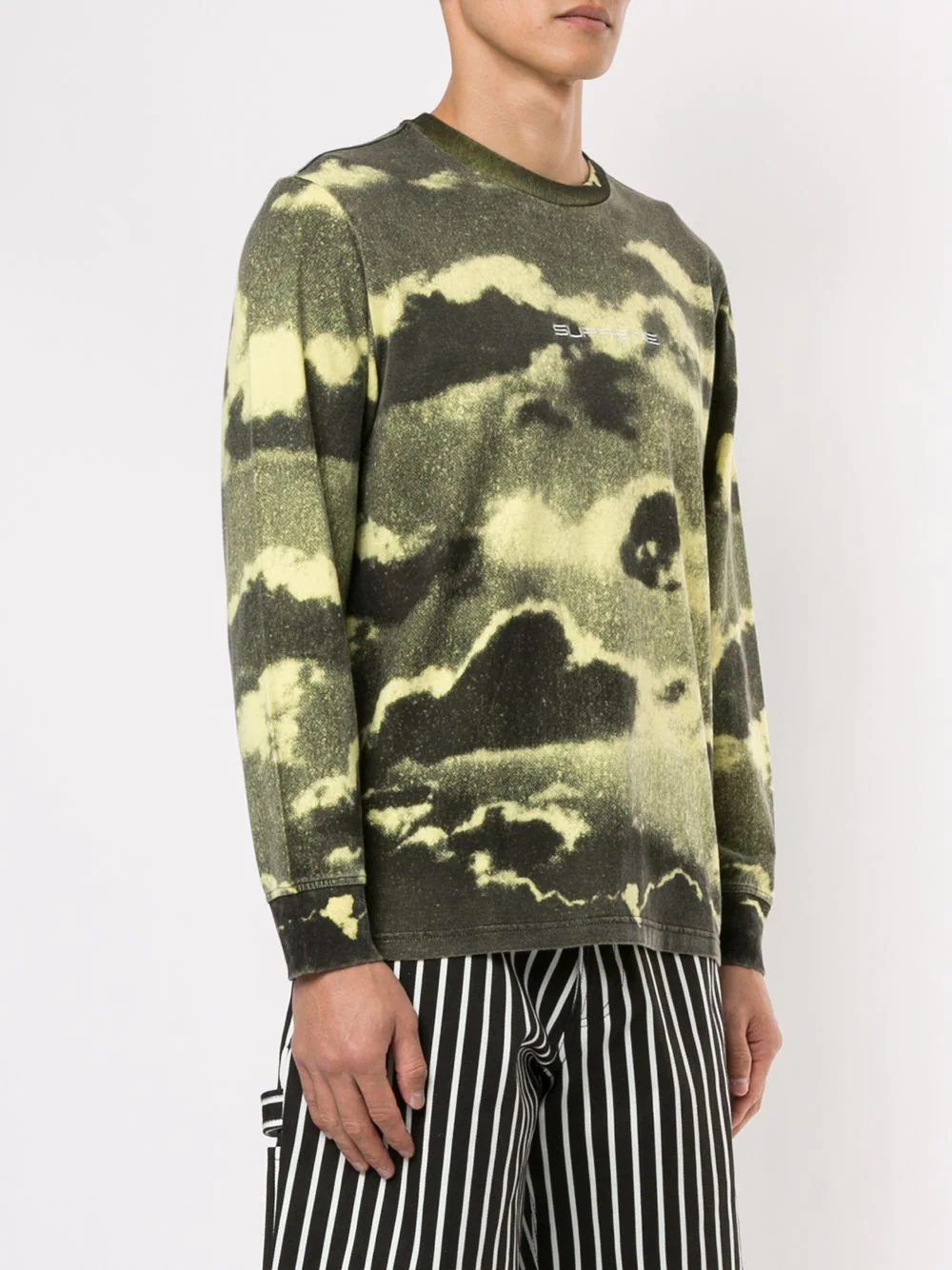 cloud print long-sleeved T-shirt - 3