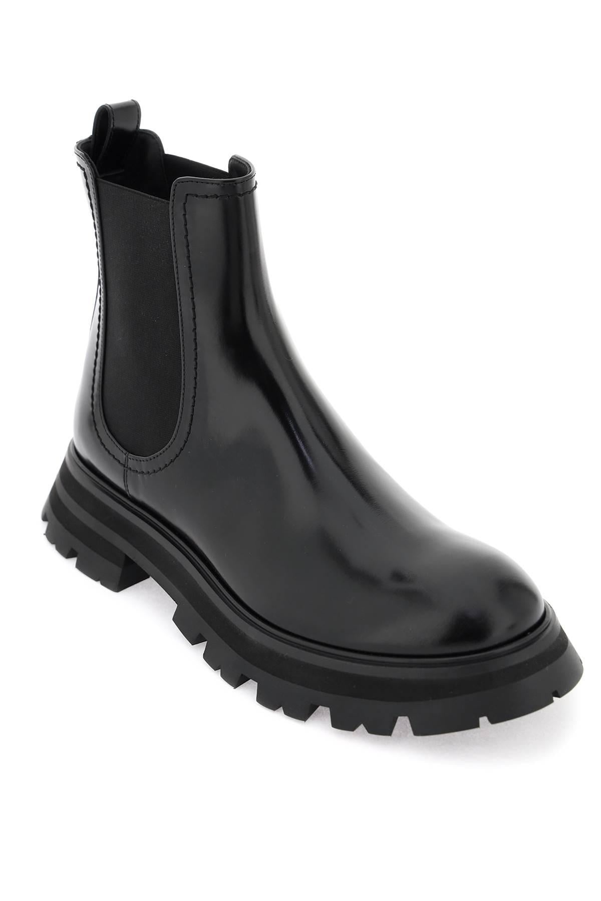 SHINY LEATHER CHELSEA BOOTS - 4