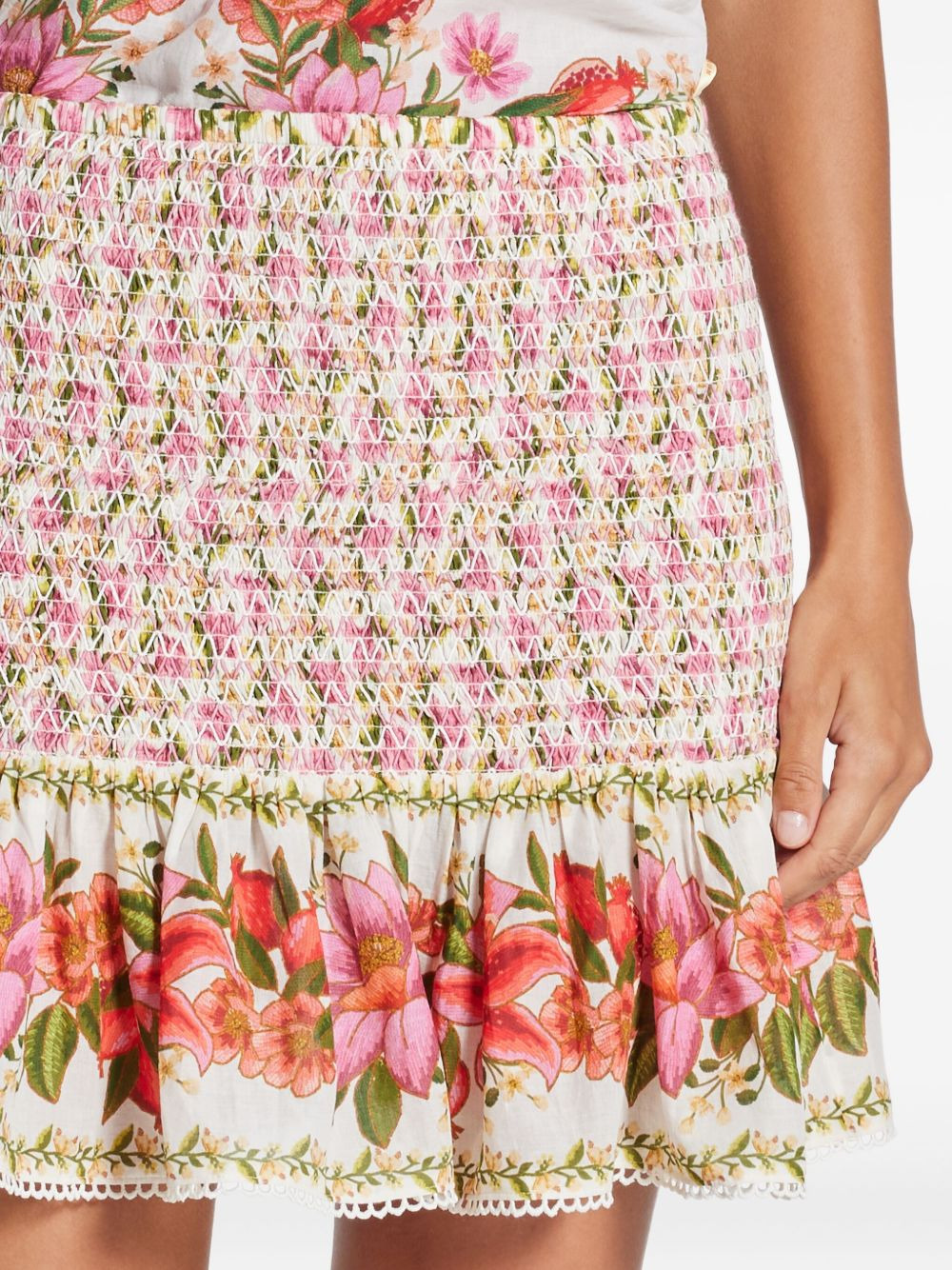 floral-print mini skirt - 5