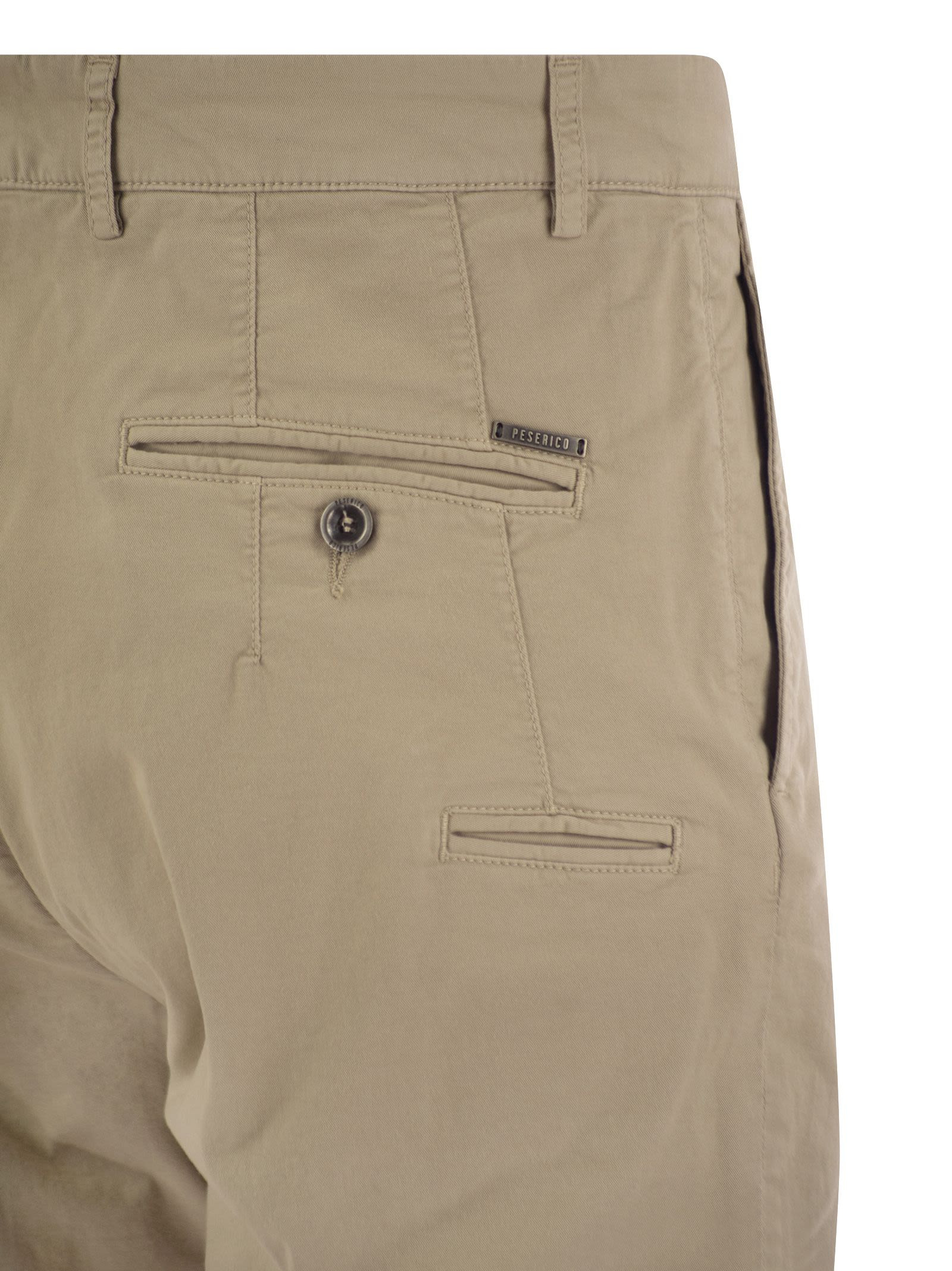 Peserico - Peserico Men Stretch Cotton Gabardine Chino Trousers - 4