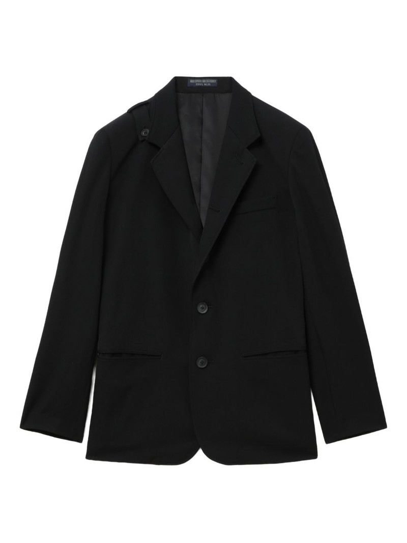 notched shoulder-detail wool blazer 1