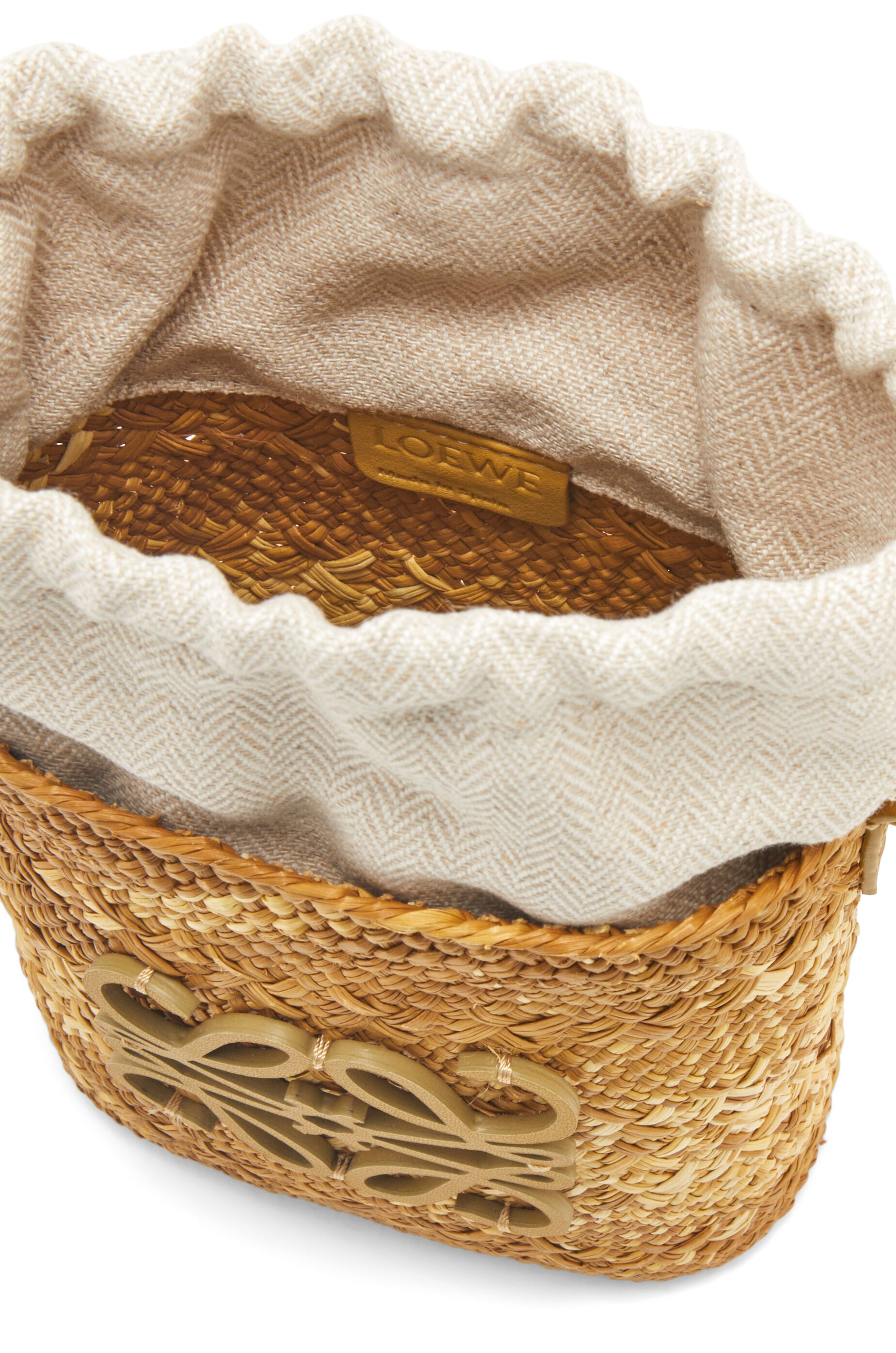Square pocket in iraca palm and calfskin - 5
