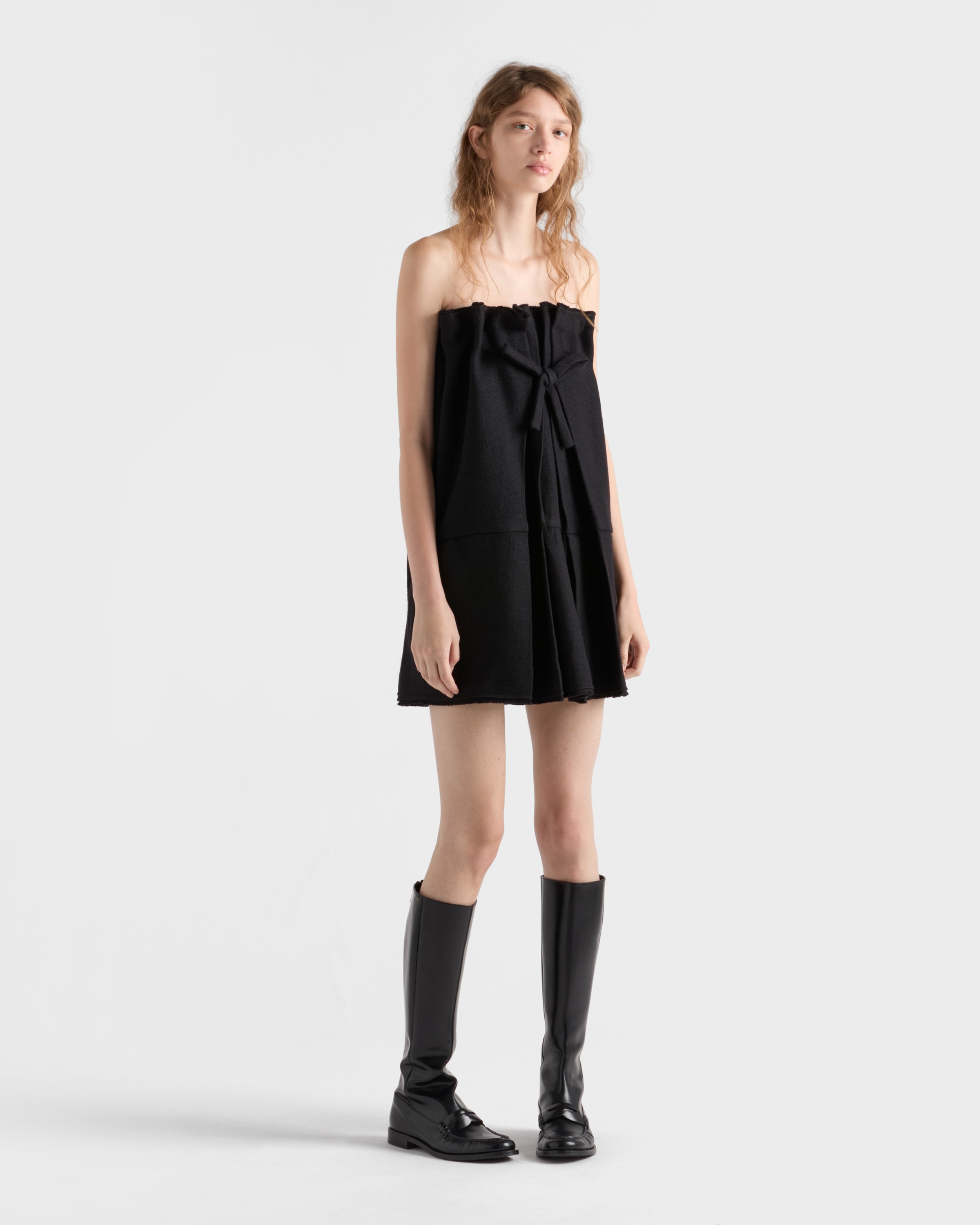 Short chevron wool dress - 2