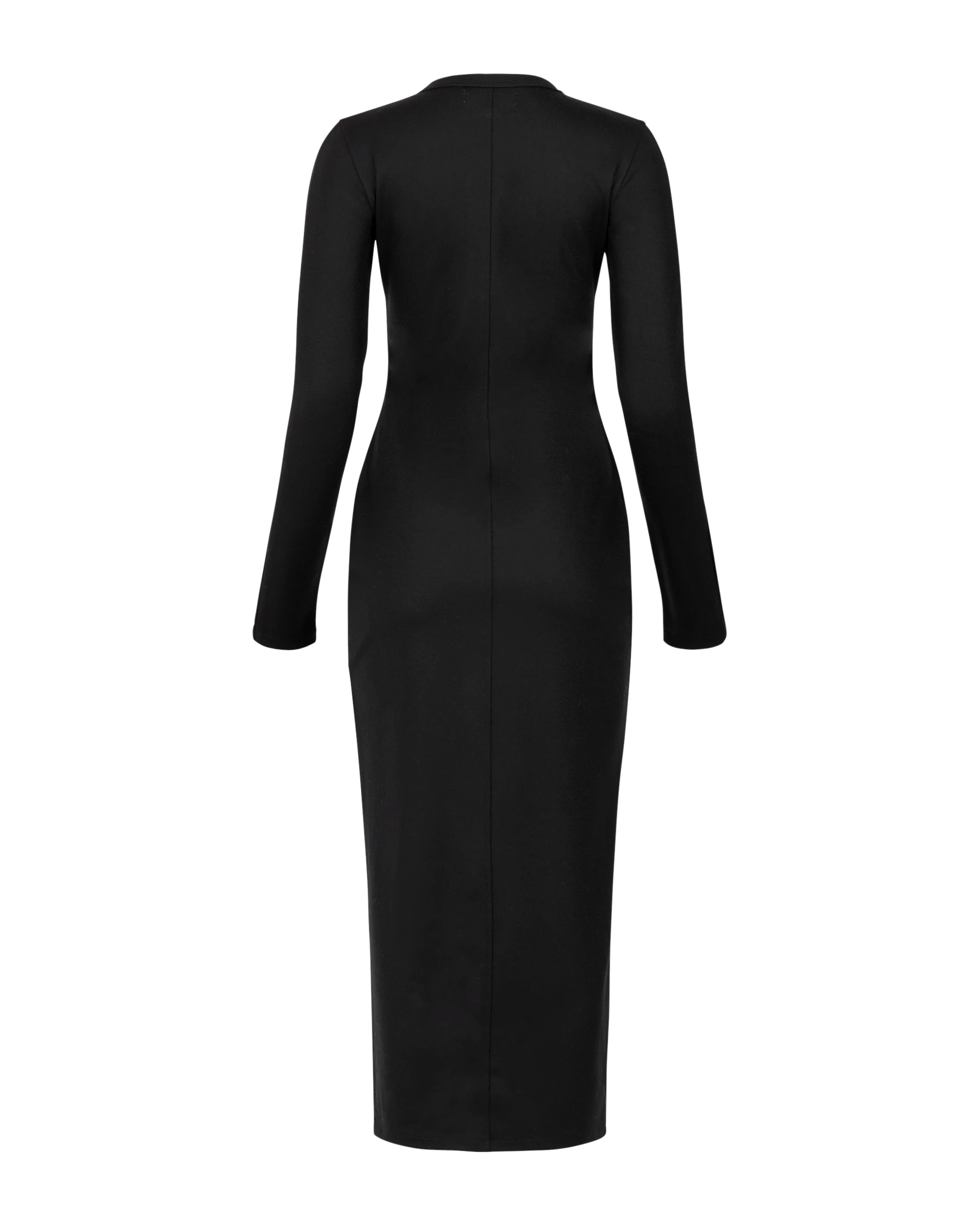 CITY WOOL DRESS BLACK - 2