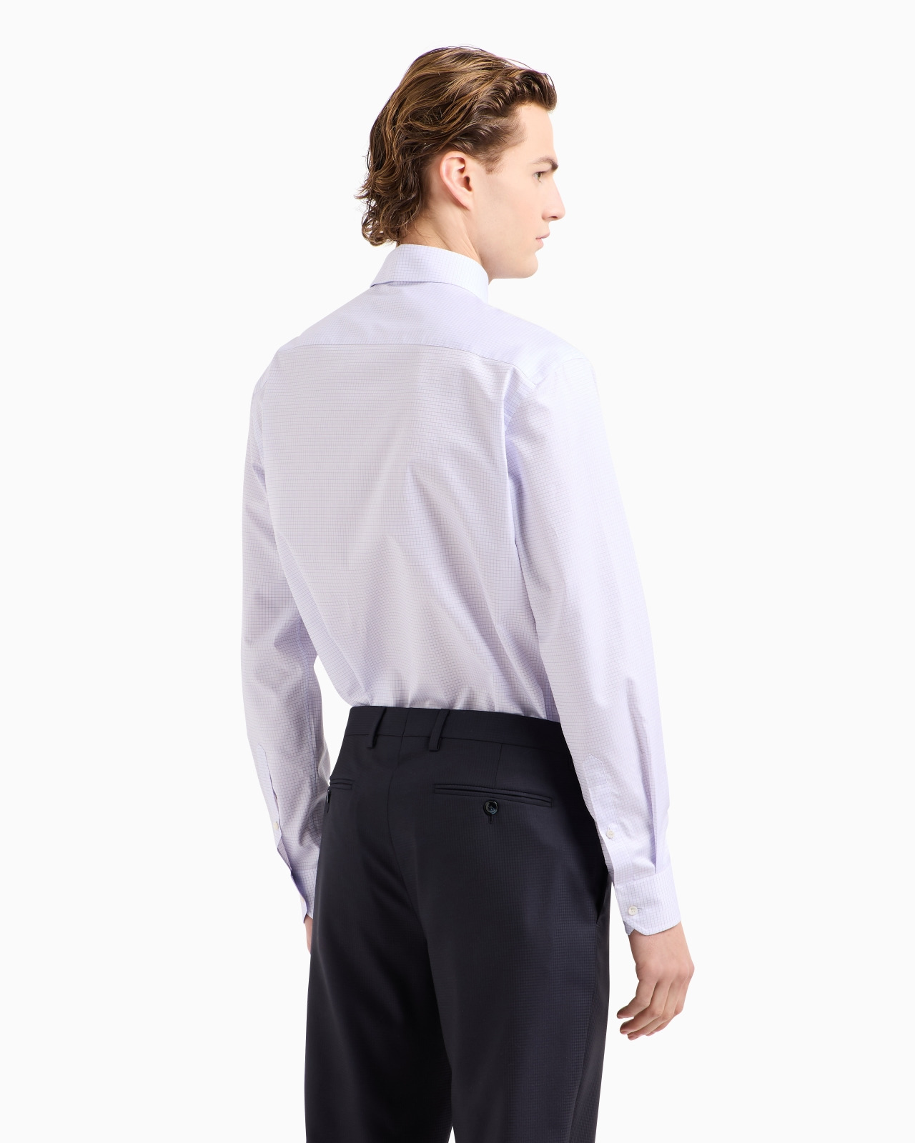 REGULAR-FIT SHIRT IN MICRO-CHECK LUXURY COTTON - 3
