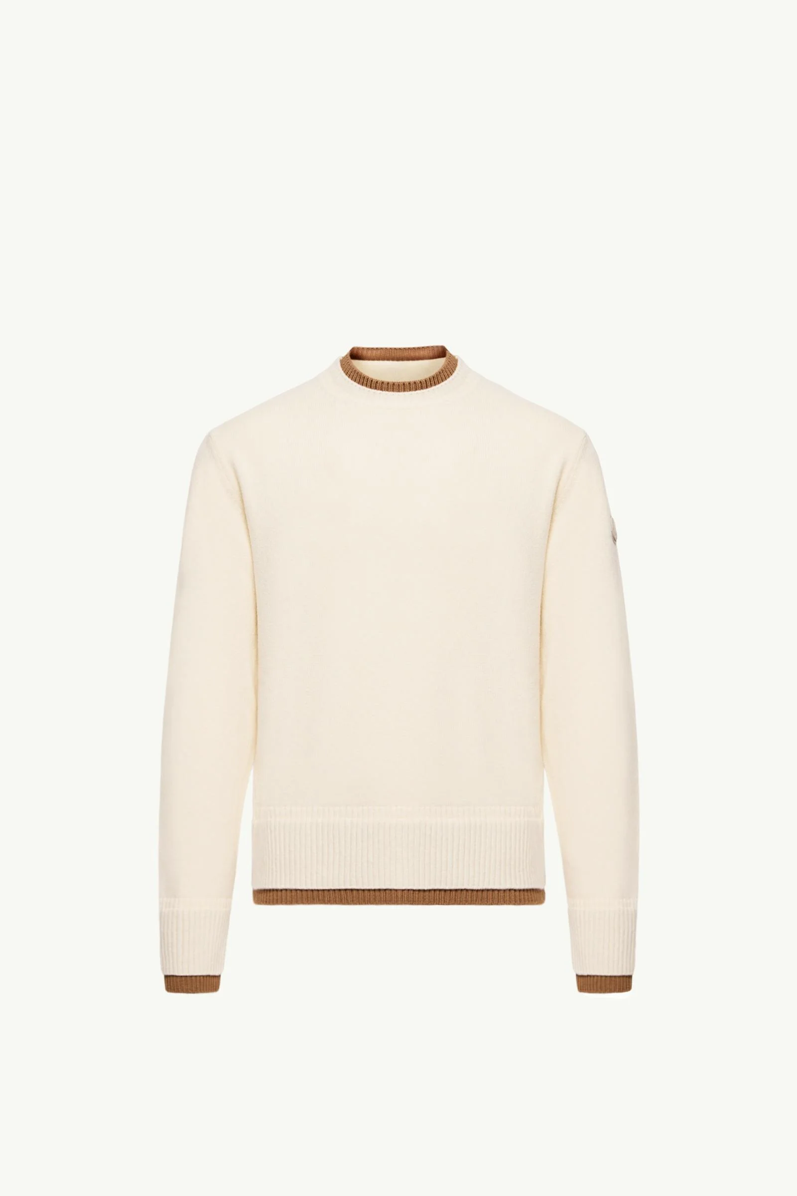 Leather Logo Wool & Cashmere Blend Sweater - 1