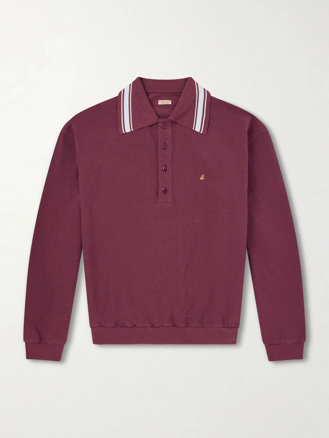 Box Striped Embroidered Cotton-Piqué Polo Shirt - 1