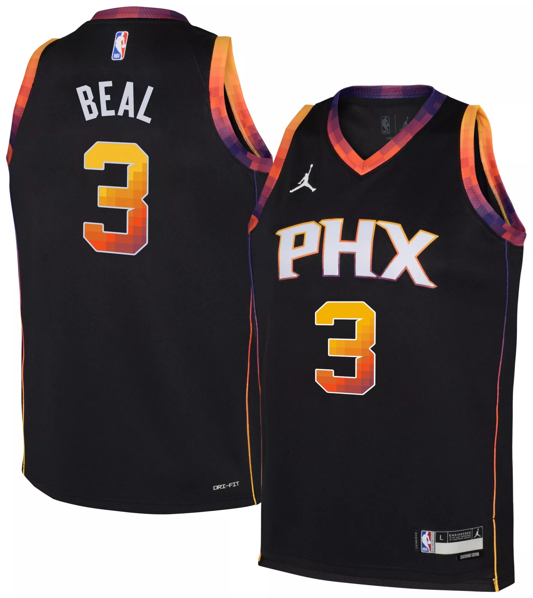 Jordan Youth Phoenix Suns Bradley Beal #3 Statement Jersey - 1