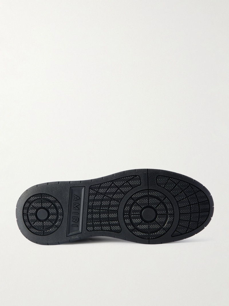 AMIRI Classic Low Logo-Appliquéd Rubber-Trimmed Leather Sneakers Black outlook