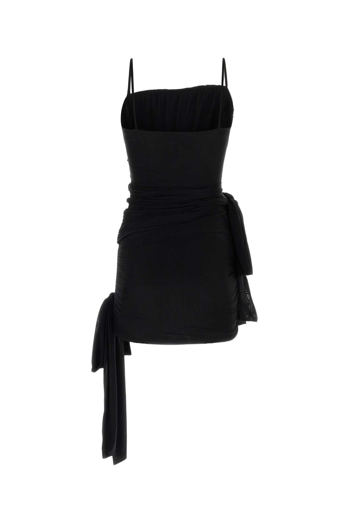 Blumarine Women Black Stretch Nylon Mini Dress - 2