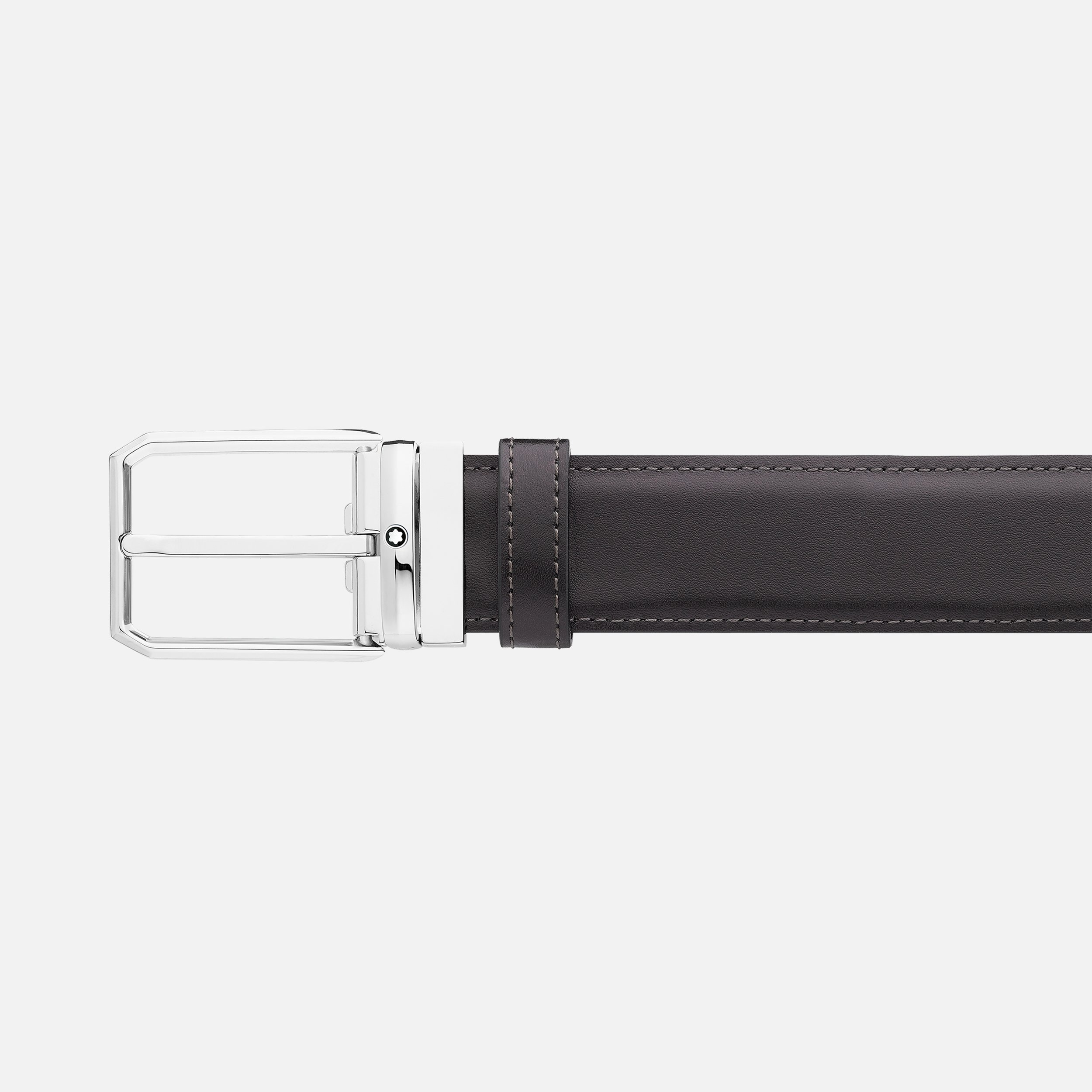Black/burgundy 32 mm reversible leather belt - 2