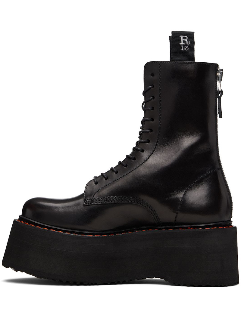 R13 Black Double Stack Boots outlook