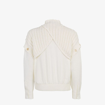 FENDI White cotton sweater outlook