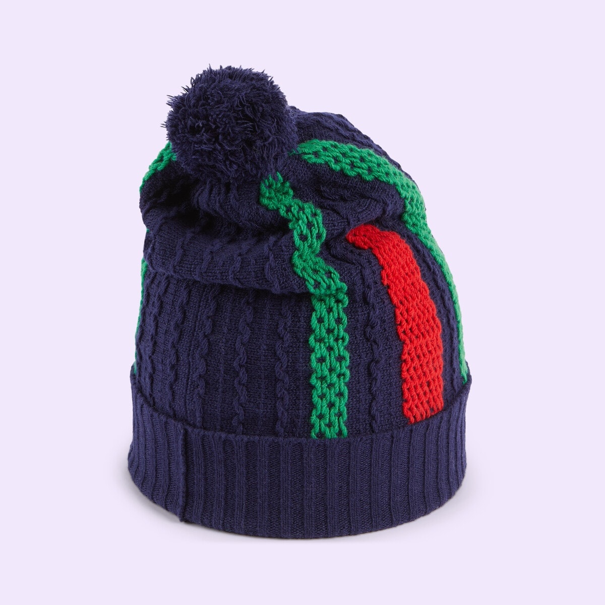 Wool knit hat with pom-pom - 4