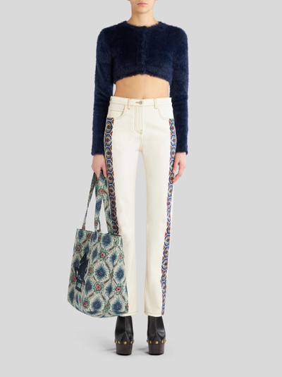 Etro JEANS WITH FLORAL SIDE BANDS outlook