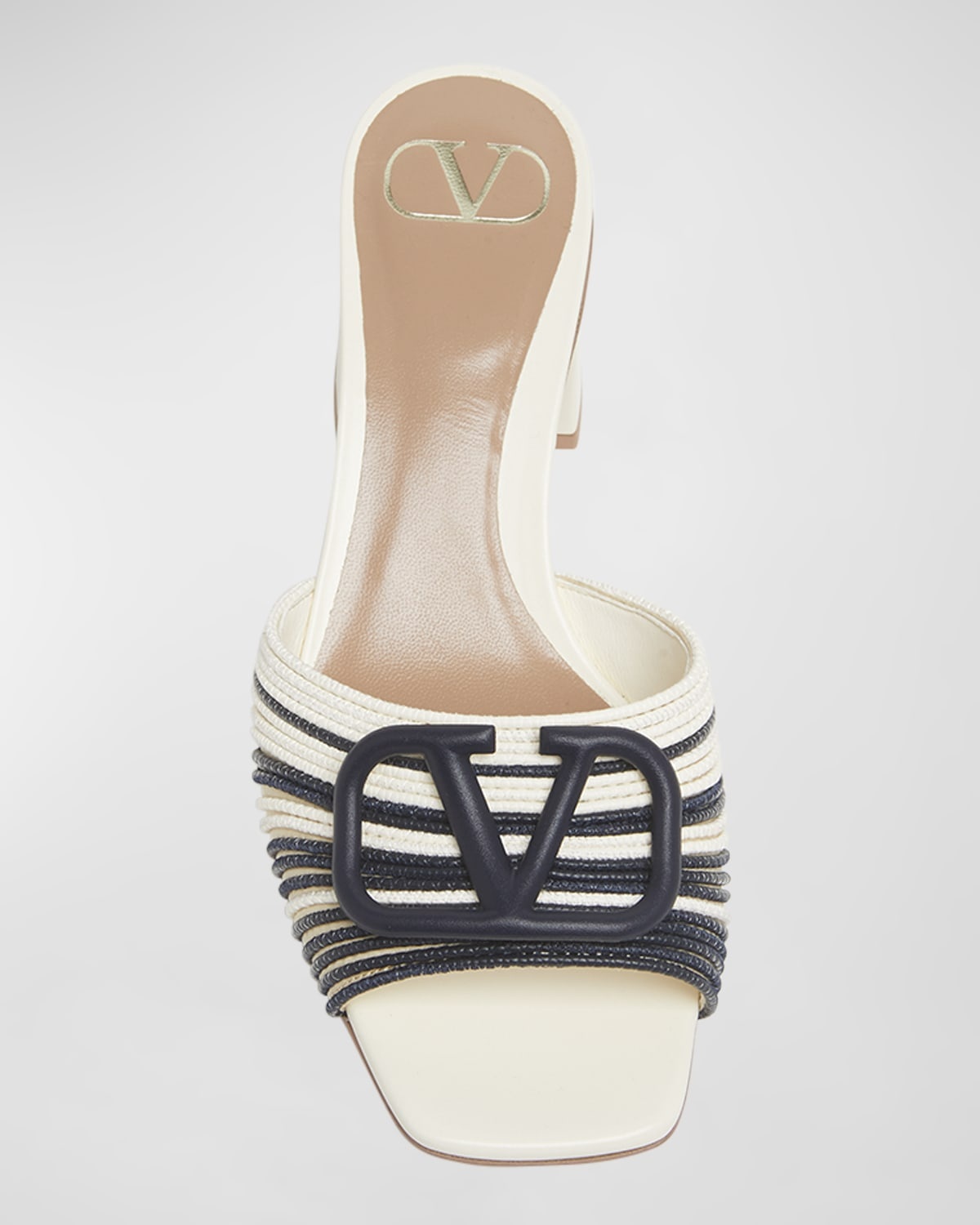 VLogo Bicolor Multi-Strap Slide Sandals - 5