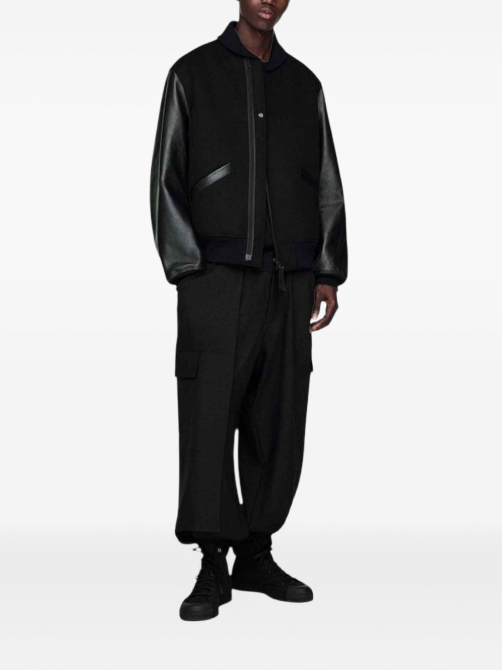 x Yohji Yamamoto ribbed bomber jacket - 2