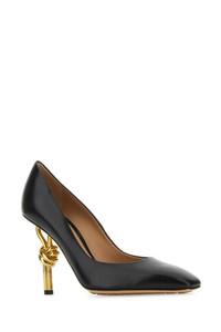 パンプス BOTTEGA VENETA BLACK NAPPA LEATHER KNOT PUMPS Bottega Veneta Knot Glossed-leather Pumps In Black | ModeSens