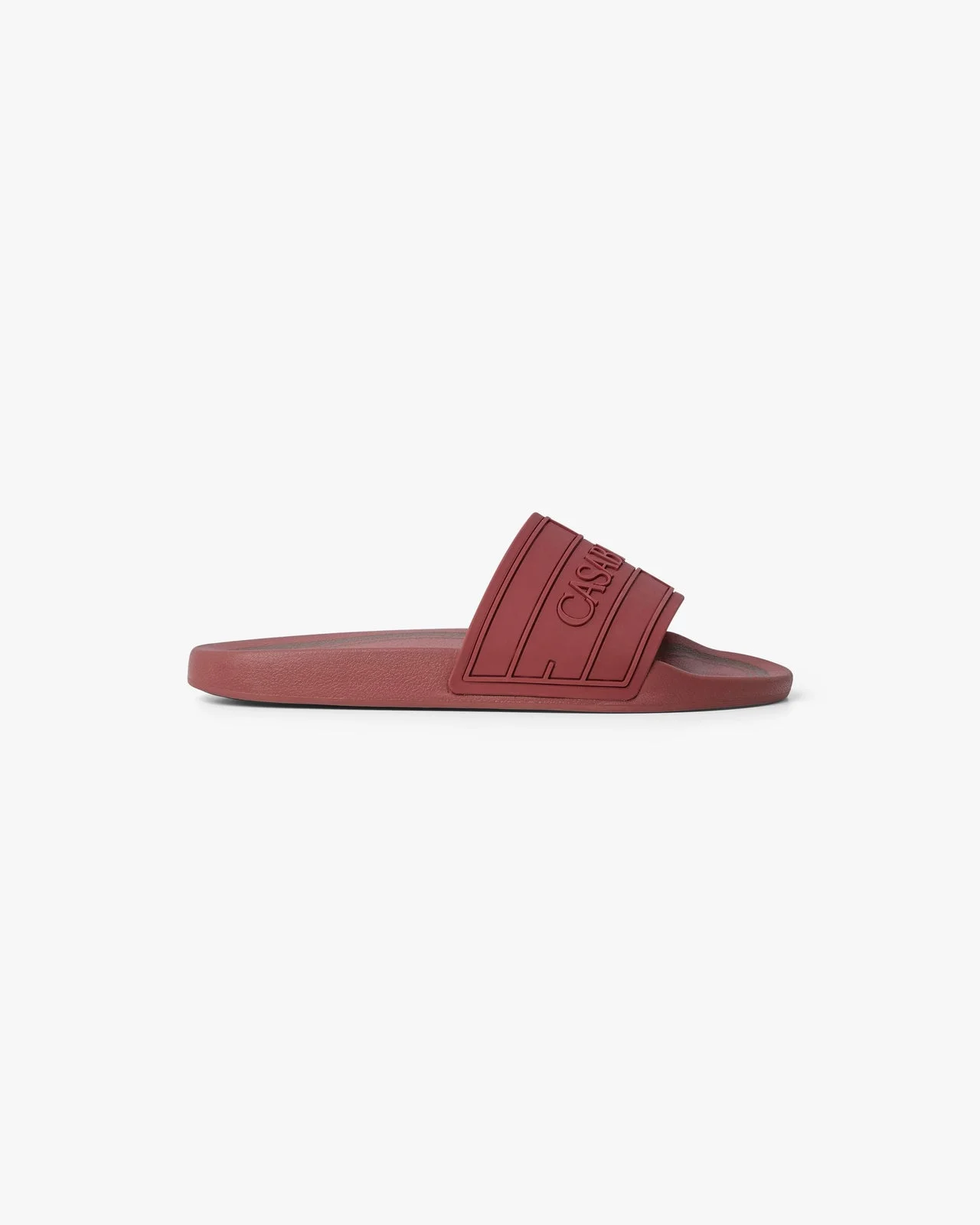 Men's Burgundy Logo Pool Slides - 1