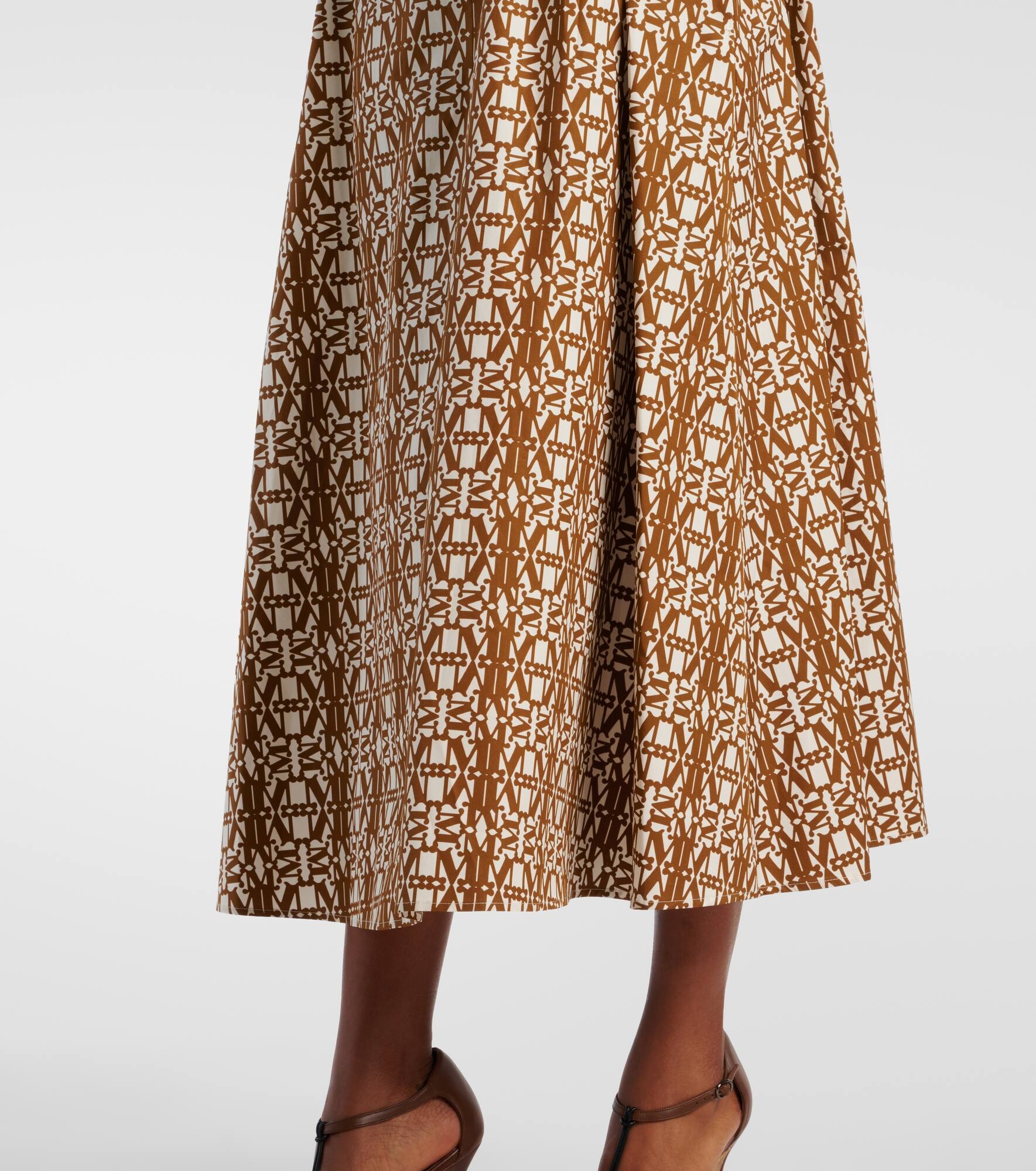 Luxgi belted printed cotton maxi dress - 5