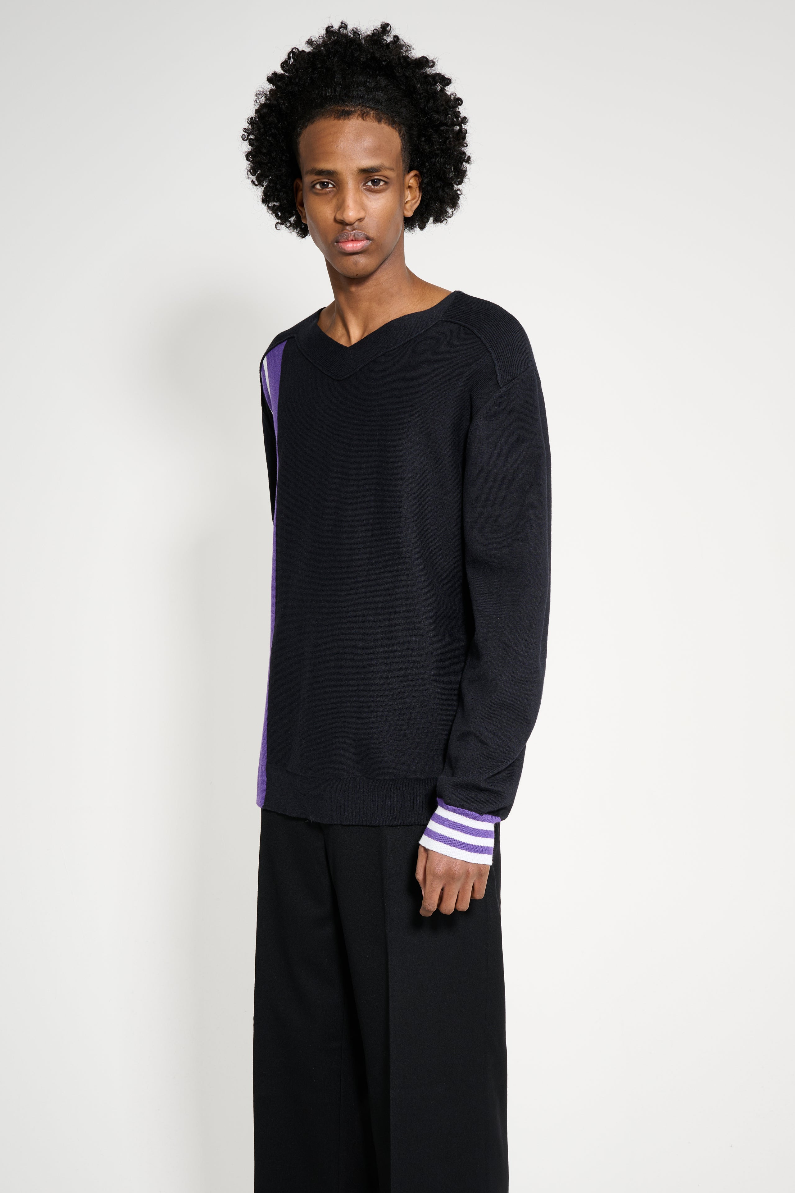 KIKO KOSTADINOV OSTRO JUMPER DEEP BLACK / PURPLE / BLUE - 2