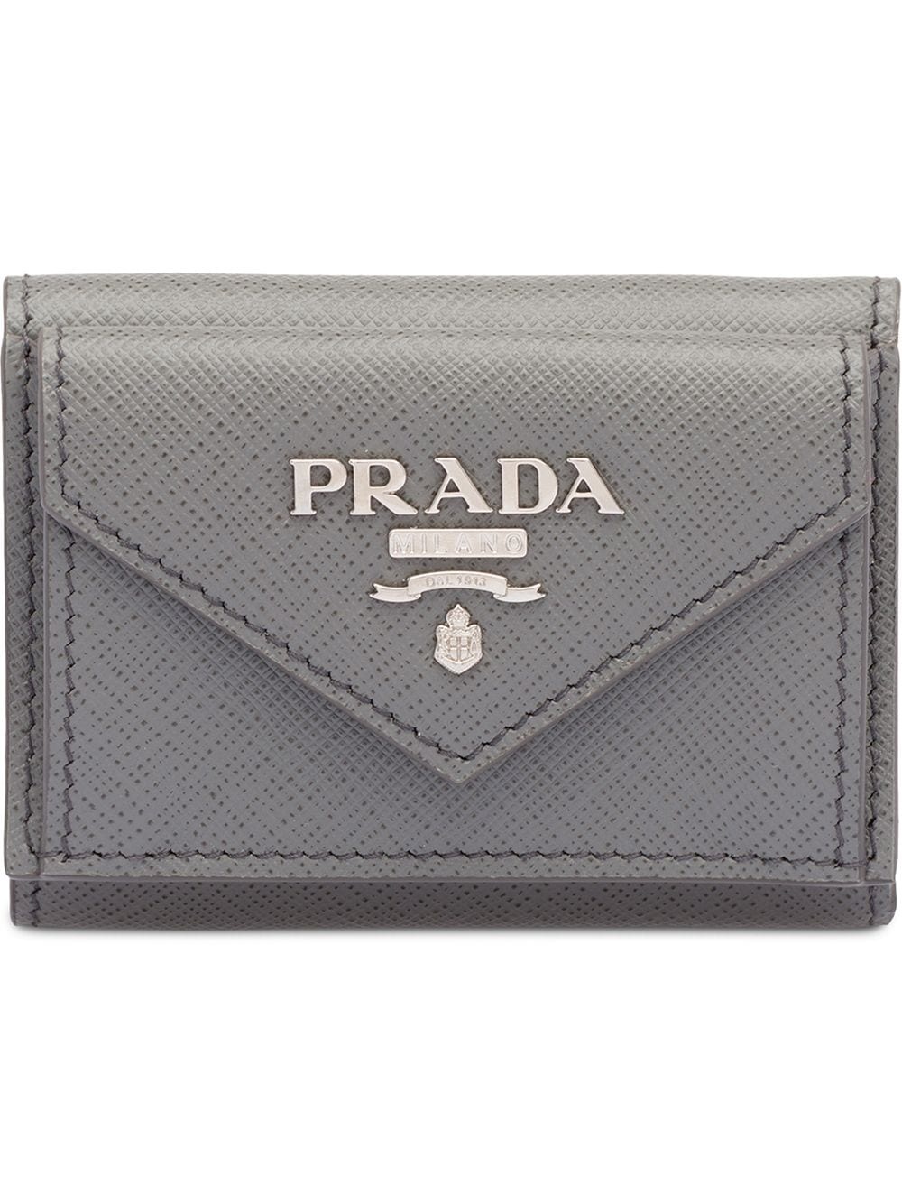 small saffiano logo plaque wallet - 1