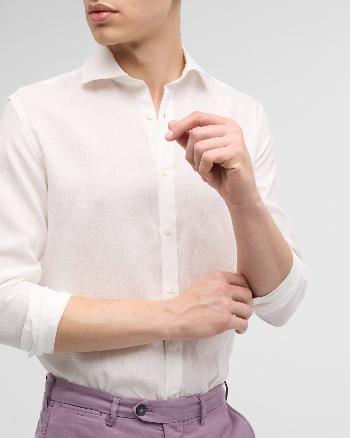Men's Linen Casual Button-Down Shirt - 6