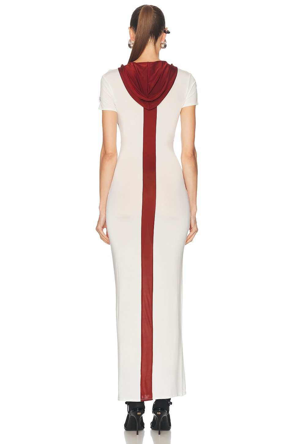 Inlaid Chevron Long Dress - 3