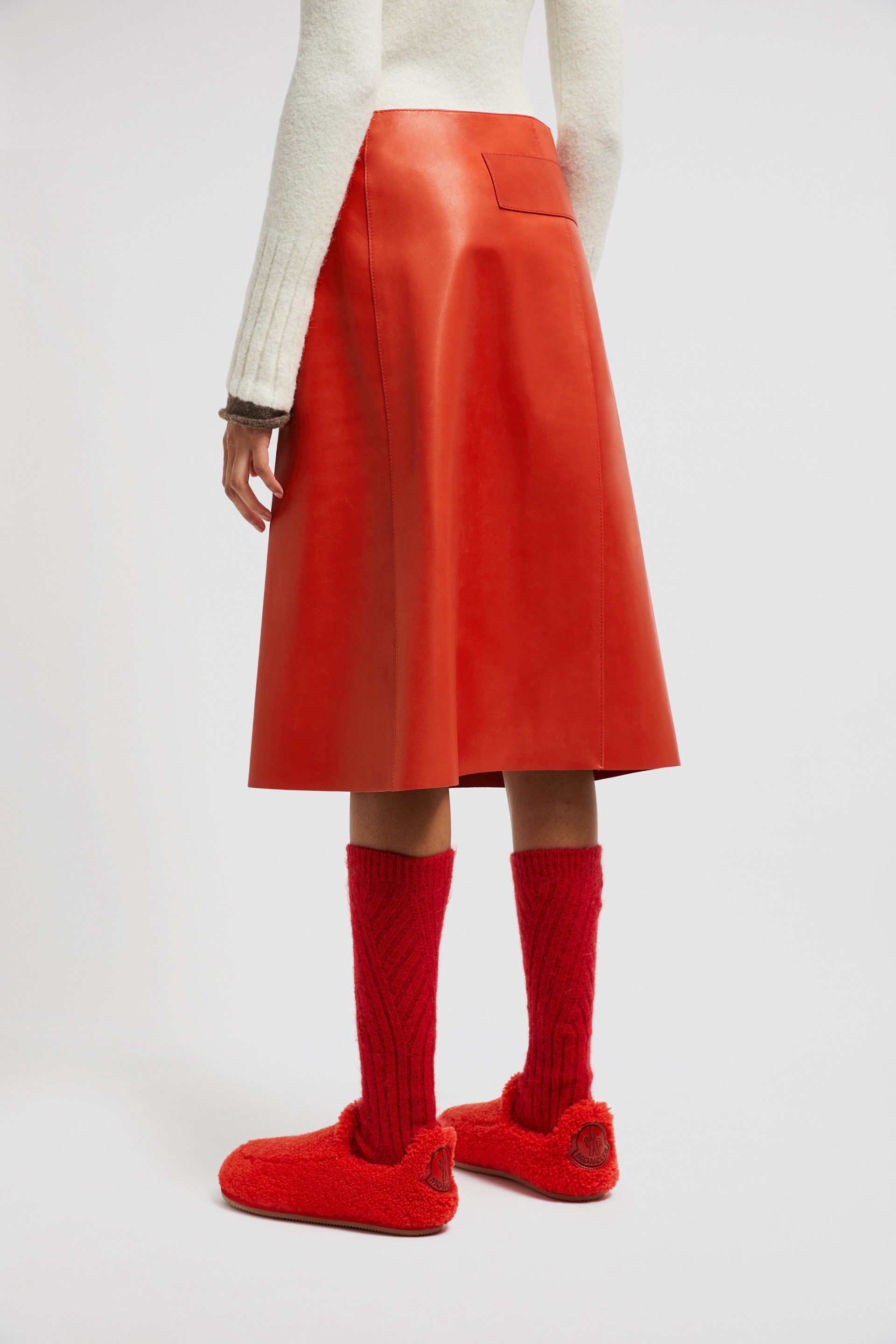 Leather Midi Skirt - 5
