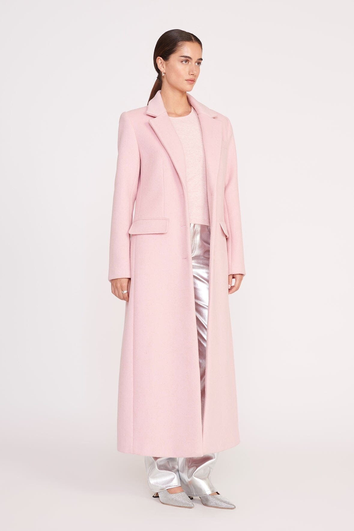 STAUD SANZA COAT PINK SORBET - 3