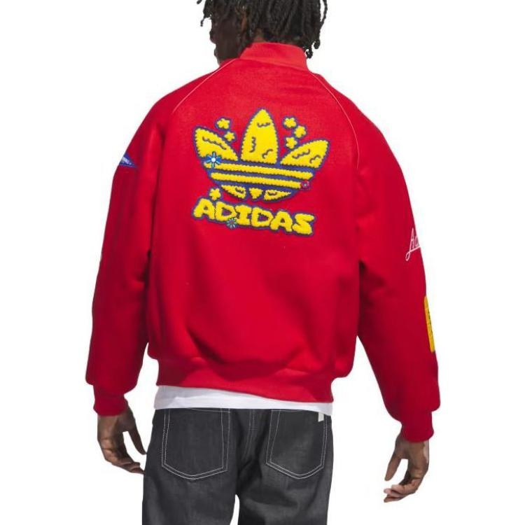 adidas Originals Collegiate Badge SST Letterman Jackets 'Red Yellow' IT6357 - 4