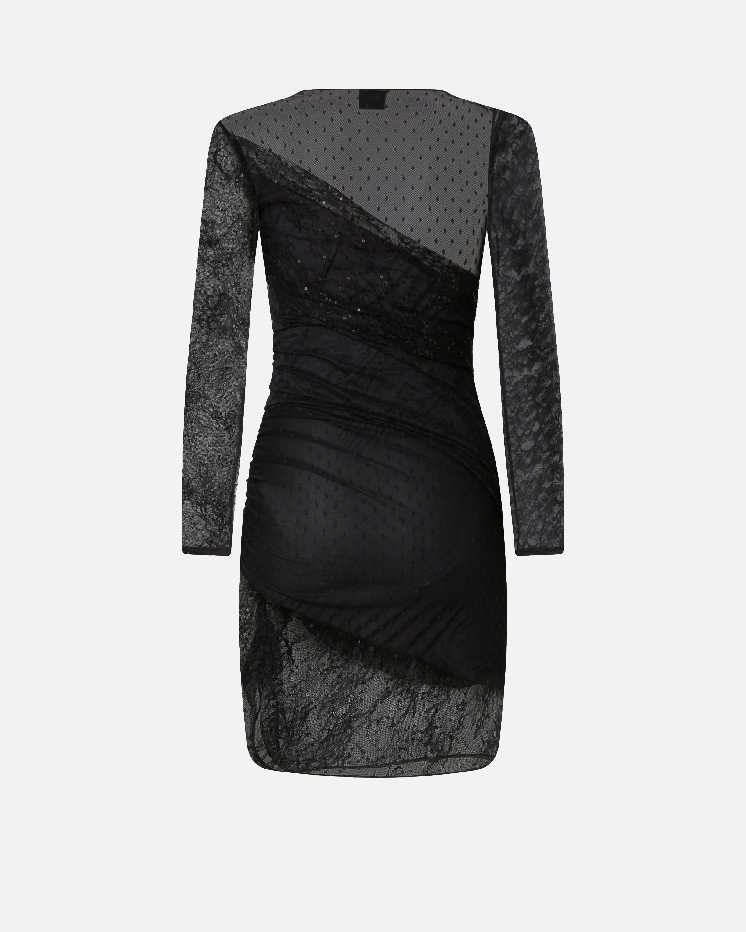 PATCHWORK-EFFECT LACE DRESS - 6