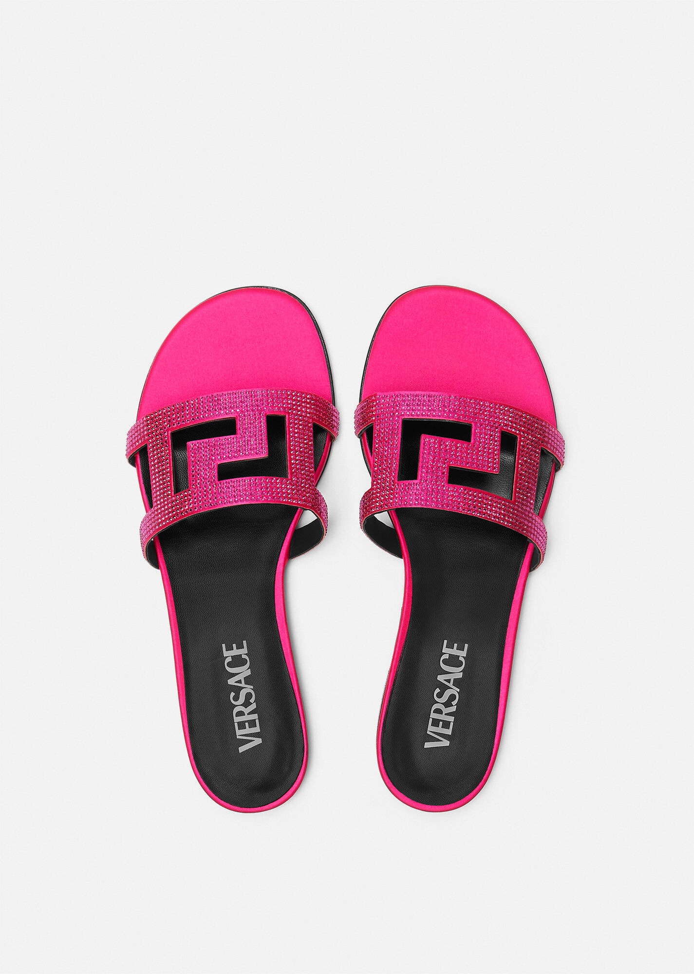Greca Maze Crystal Flat Sandals - 3