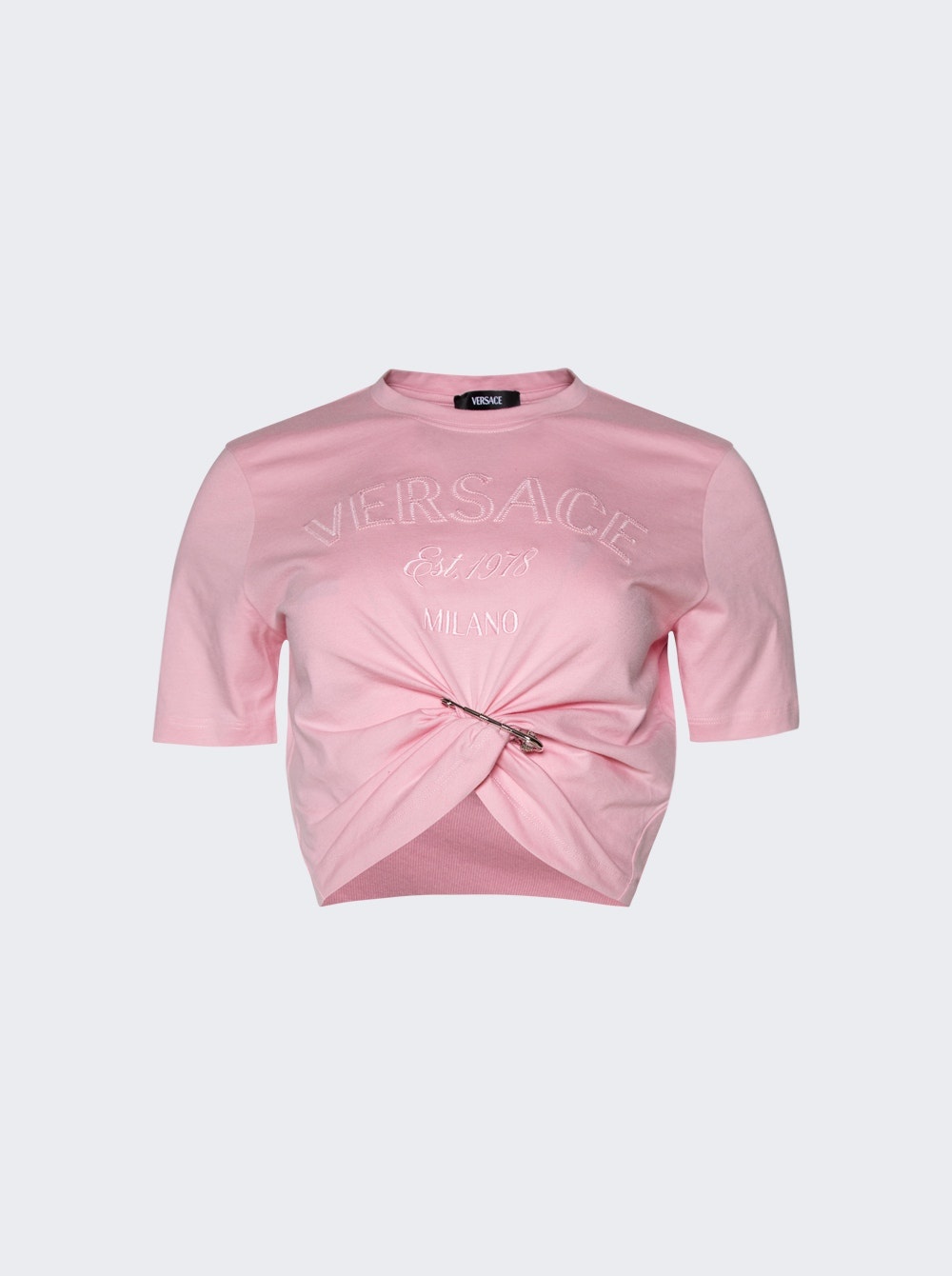 Milano Stamp Crop T-shirt Pale Pink - 1