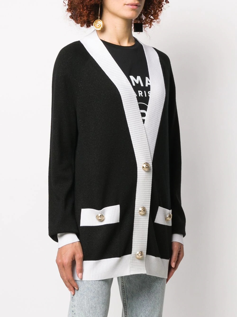 logo-back cardi coat - 4