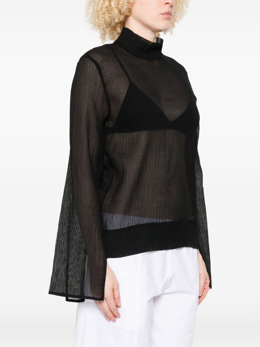 high-neck embellished top - 3