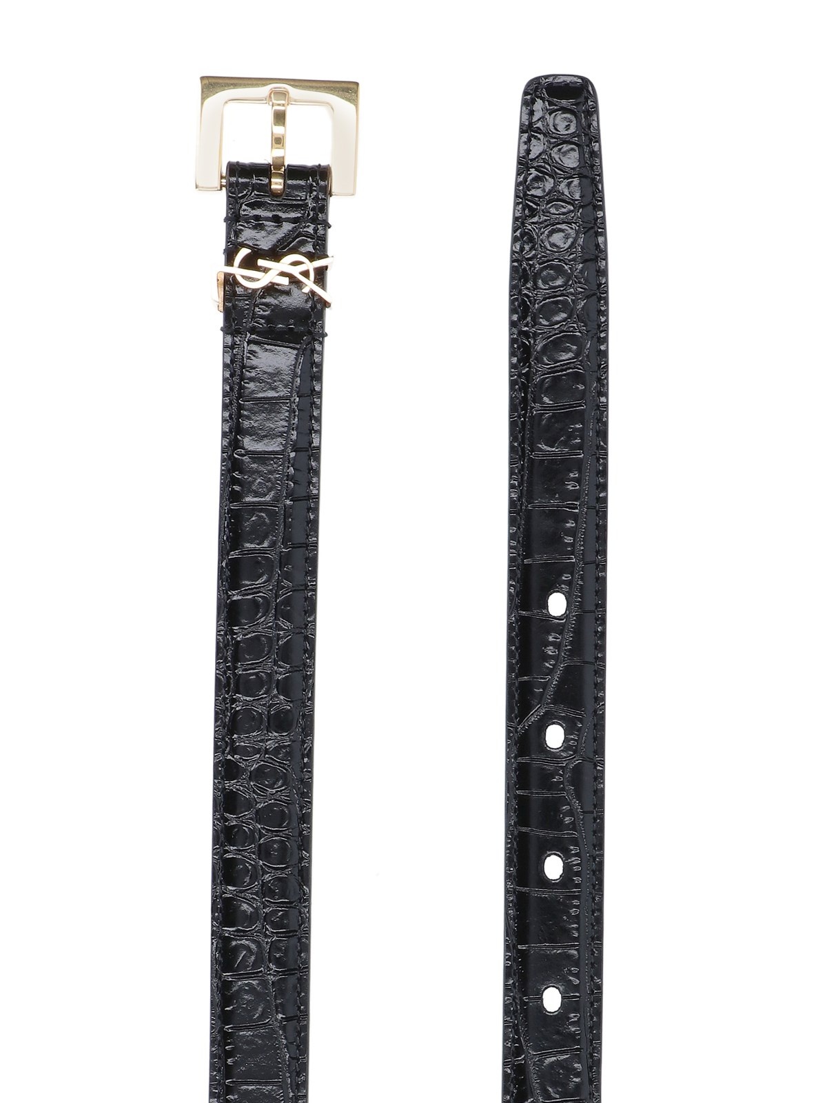 SAINT LAURENT MONOGRAM BELT | sugar | REVERSIBLE