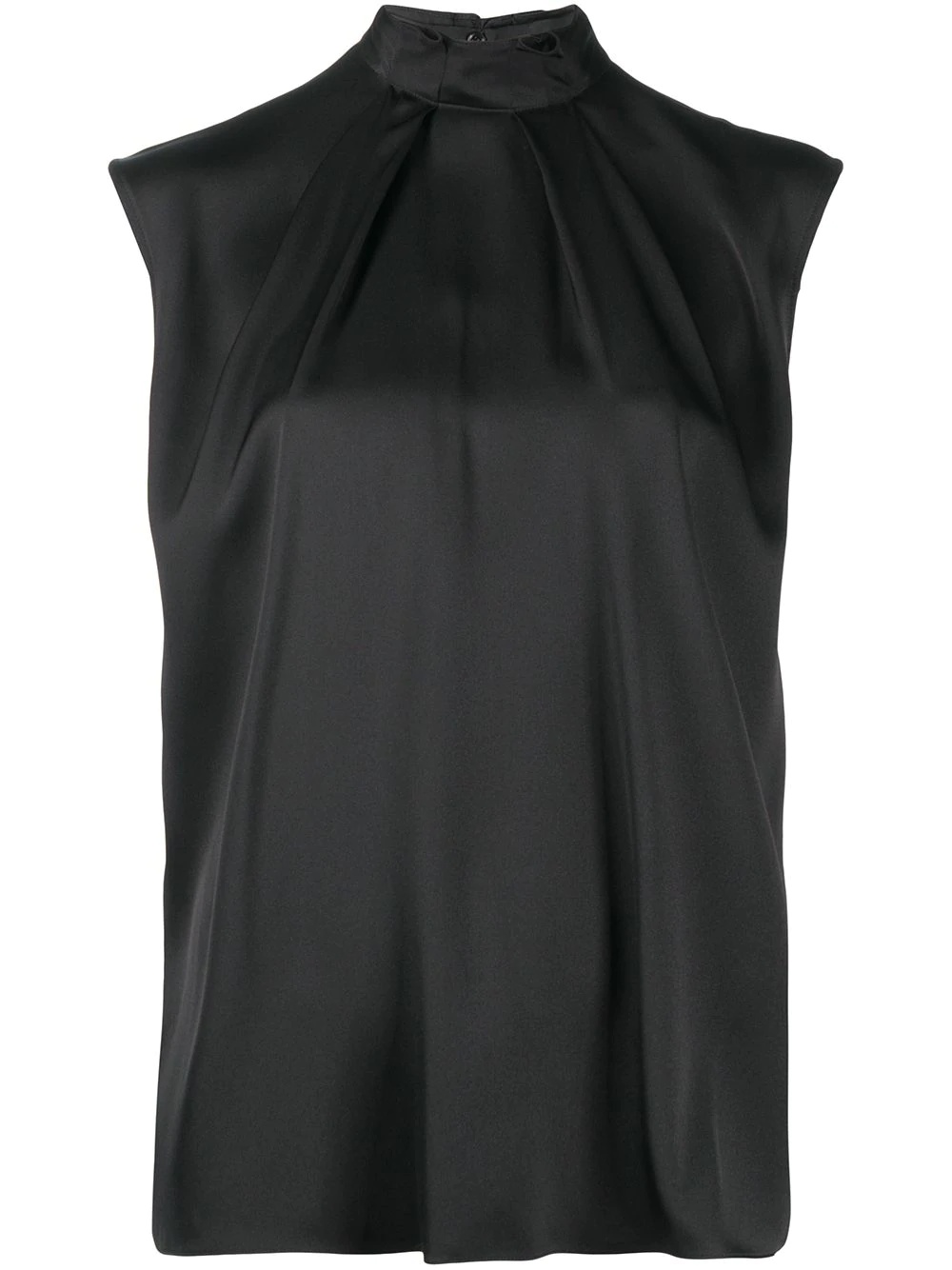 cap sleeves draped blouse - 1