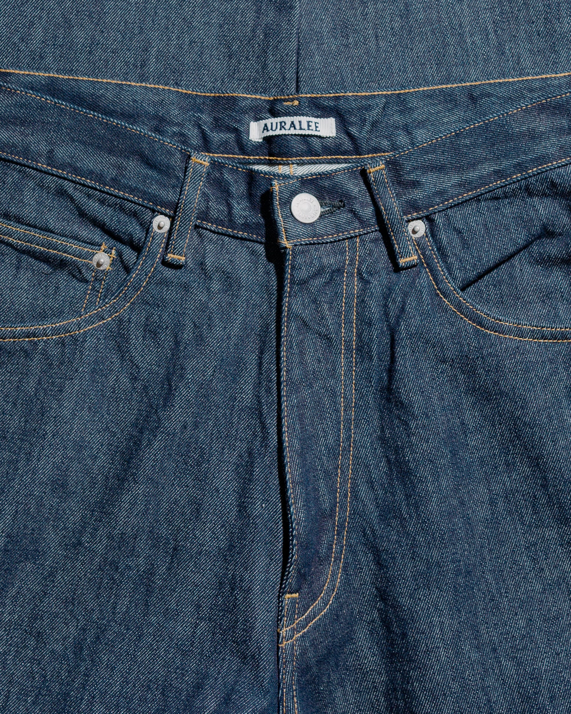 Hard Twist Denim Wide Pants Indigo - 5