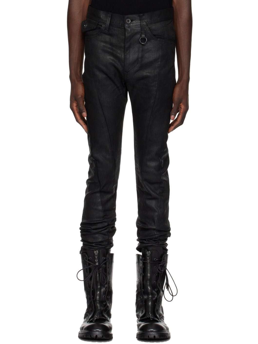Black Arched Skinny Jeans - 1