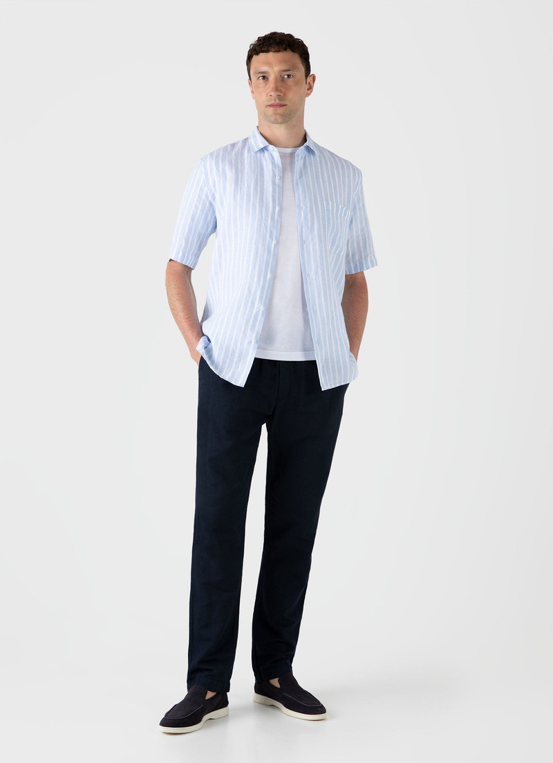 Sunspel Short Sleeve Linen Shirt outlook