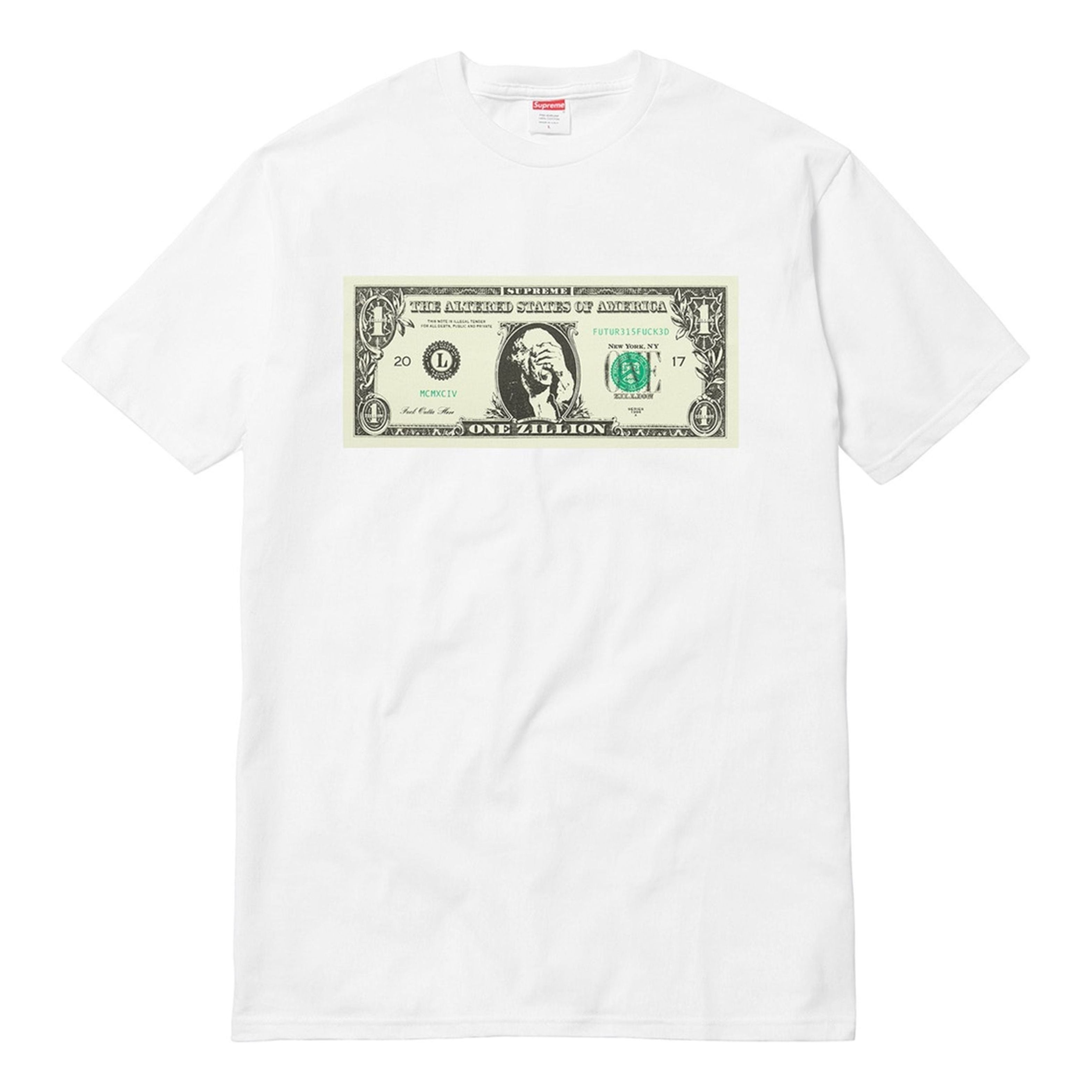 Supreme FW17 Dollar Tee White Printing Short Sleeve Unisex SUP-SS18-544 - 1