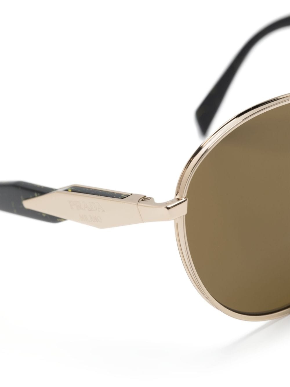 logo-engraved round-frame sunglasses - 3