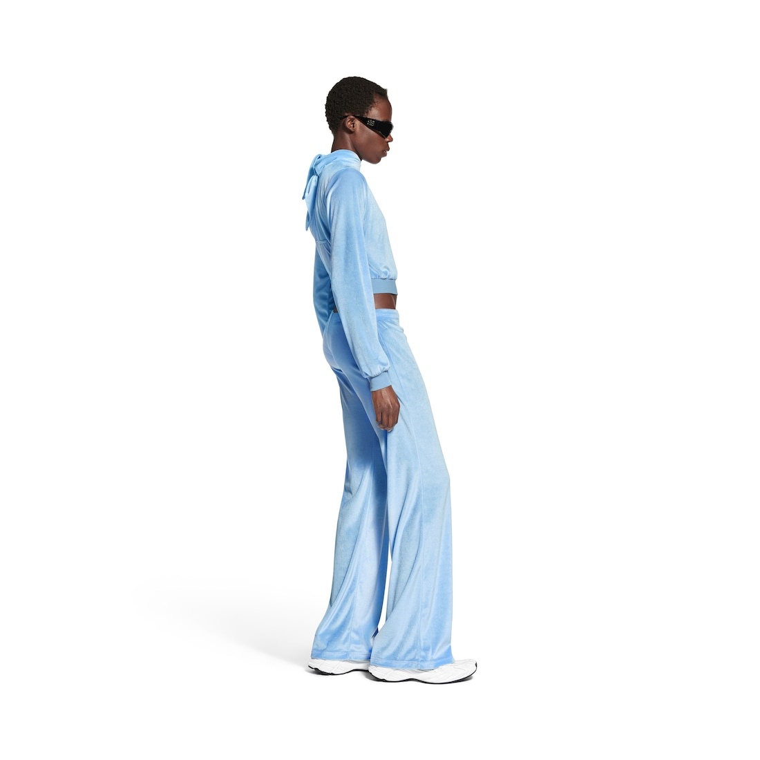 Women's Back To Front Top in Sky Blue - 3