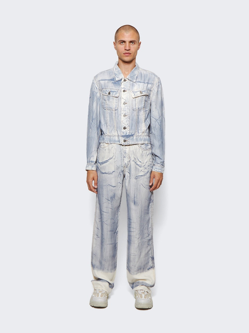 Jean Paul Gaultier Handpainted Jacket Ecru And Blue outlook