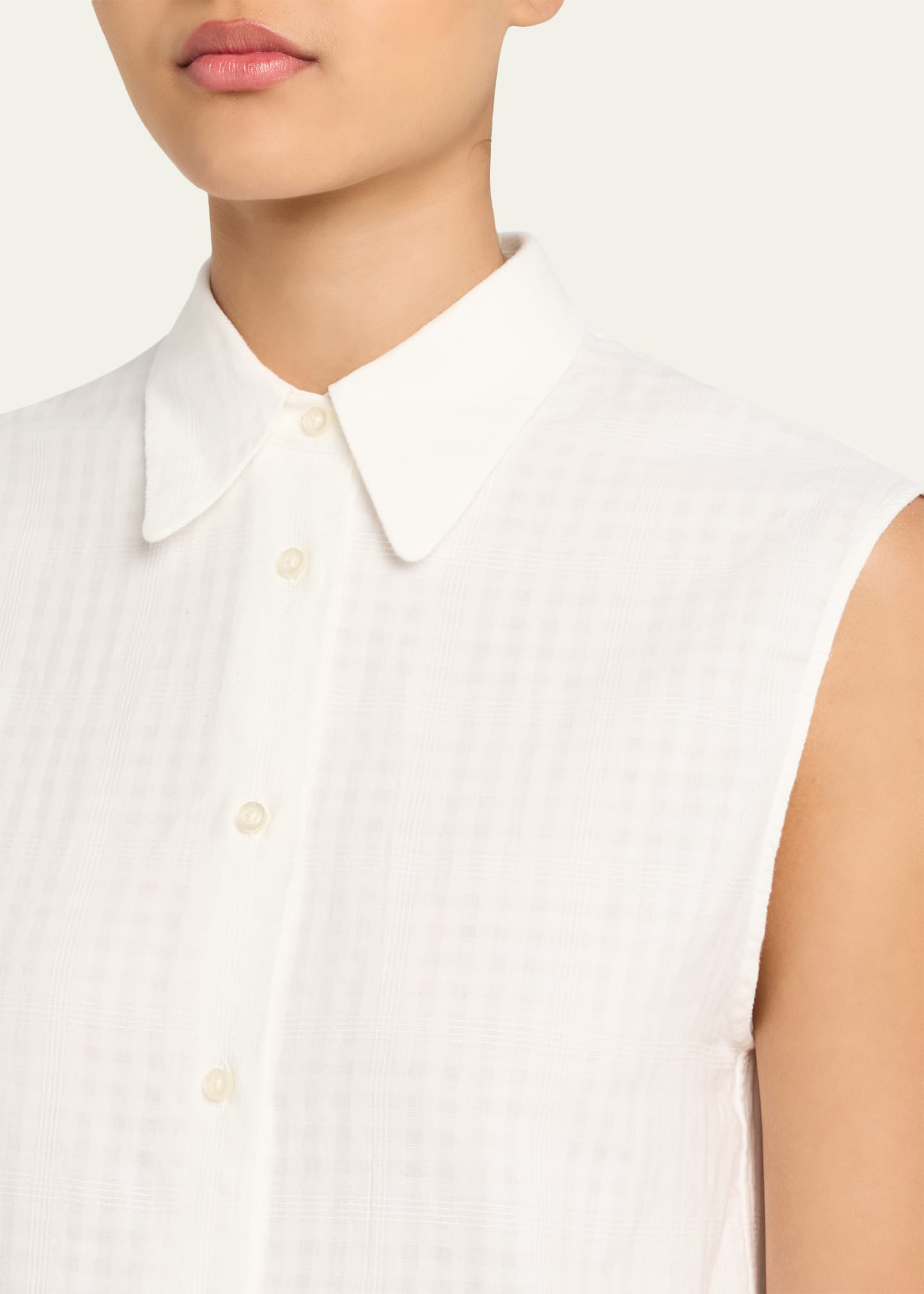 Iseult Sleeveless Japanese Cotton Shirt - 5